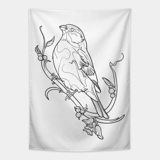 Bullfinch White Tapestry