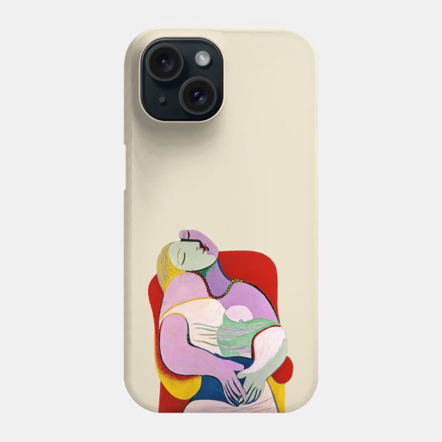 Le Rêve ( "The Dream") - Pablo Picasso (Transparent background) Phone Case by GrampaTony