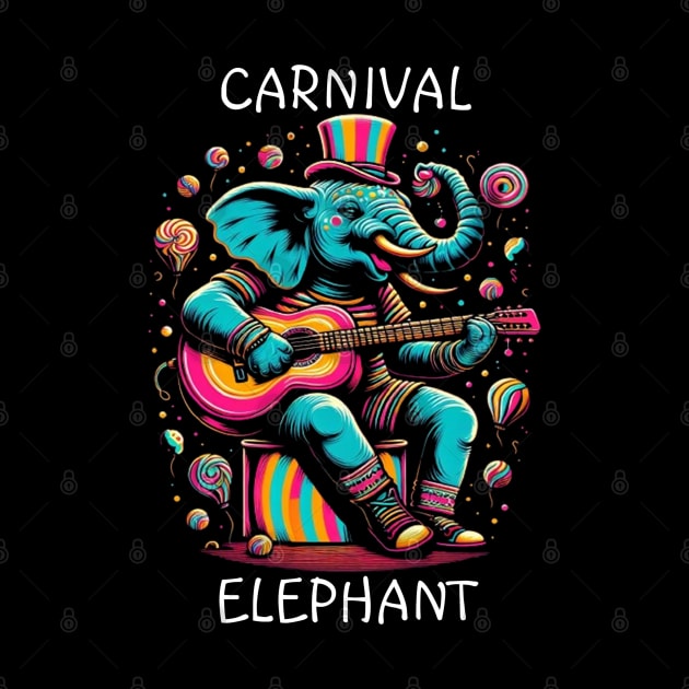 Musical elephant plays guitar by coollooks