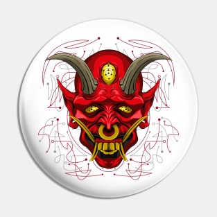 blood oni yokai mask Pin