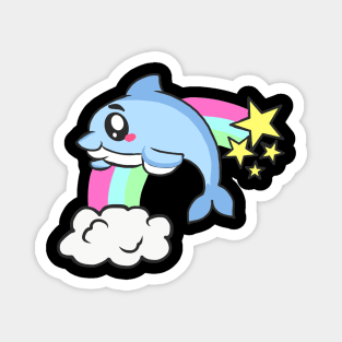 cute dolphin design whale fish animal welfare dolphin Magnet