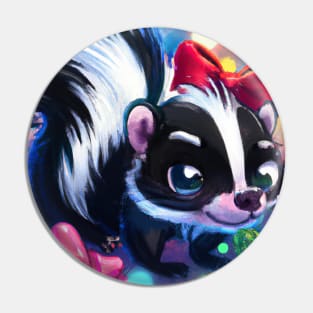 Cute Skunk Drawing Pin