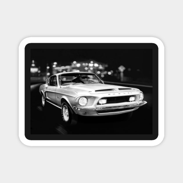 Shelby Cobra Mustang Street Scene Magnet by Burtney