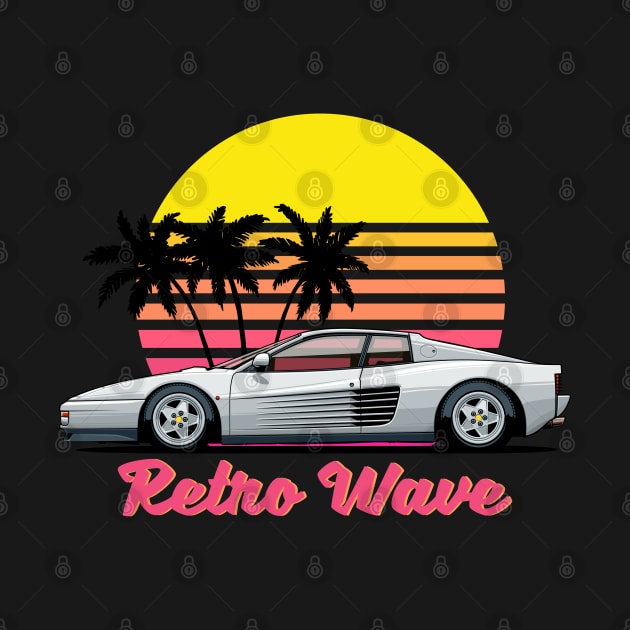 Testarossa Retro wave by Markaryan