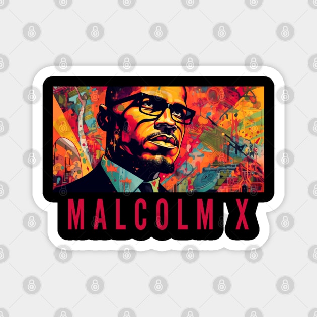 Malcolm X - Black History Magnet by UrbanLifeApparel