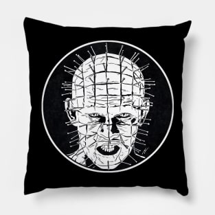 PINHEAD - Hellraiser (Circle Black and White) Pillow