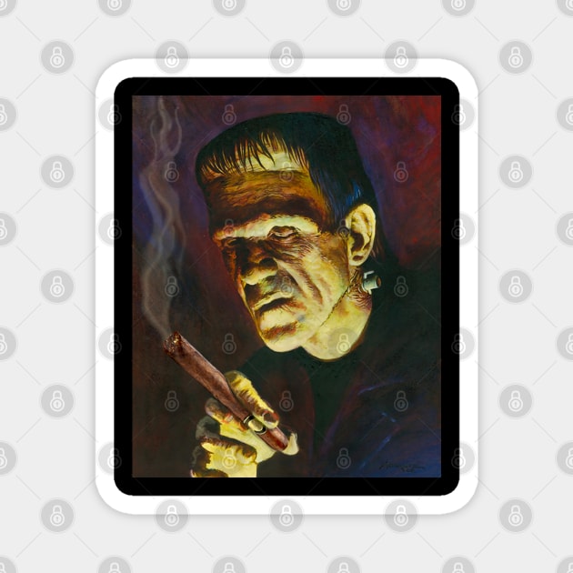 Holy Smoke! Frankenstein loves a Cigar Magnet by BullShirtCo