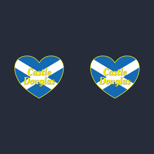 Castle Douglas Scotland UK Scotland Flag Heart T-Shirt