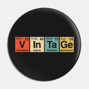 Vintage Periodic Table Elements Spelling Pin