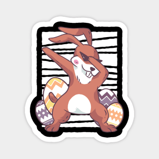 Vintage Style Dabbing Bunny Design Magnet