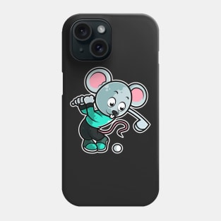 Mouse Golf Player Golfer Golfing Funny Kids Boys print Phone Case