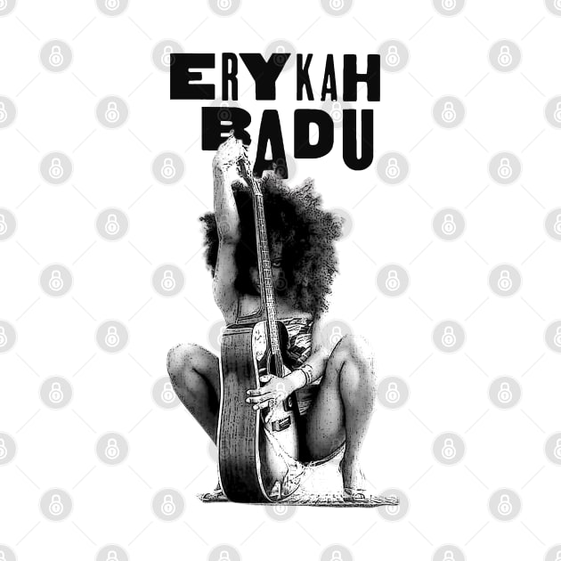 Erykah Badu | Vintage RNB Black White by Wkenca Barada