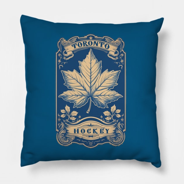 Vintage Toronto Maple Leafs Hockey Pillow by DavidLoblaw