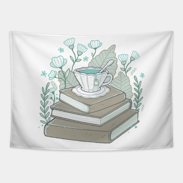 Books And Tea Tapestry by xMorfina