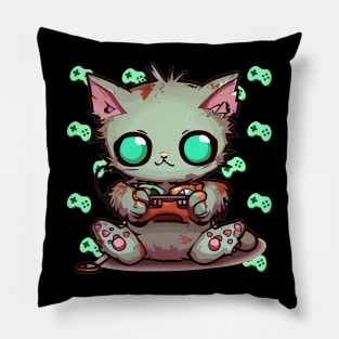 Player Cat Zombie Pillow