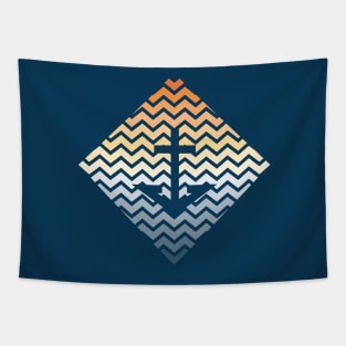 Sunset colors at sea anchor Tapestry