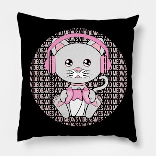 All I Need is videogames and cats, videogames and cats, videogames and cats lover Pillow