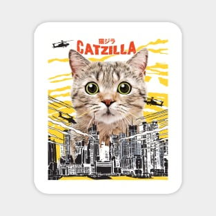 Catzilla Funny Cat T-Shirt - Gift for Cats Lovers Magnet