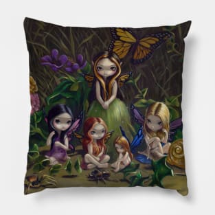 Chibi Fairies Garden Pillow