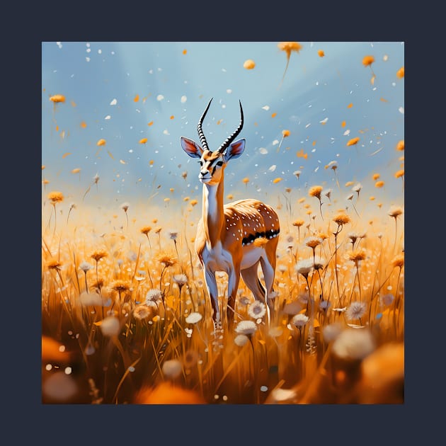 Gazelle in sunshine by Geminiartstudio