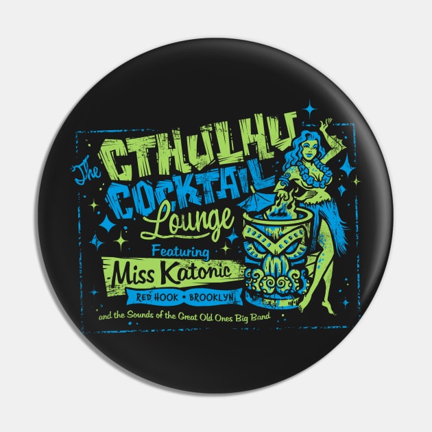 Cthulhu Cocktail Lounge Pin by heartattackjack