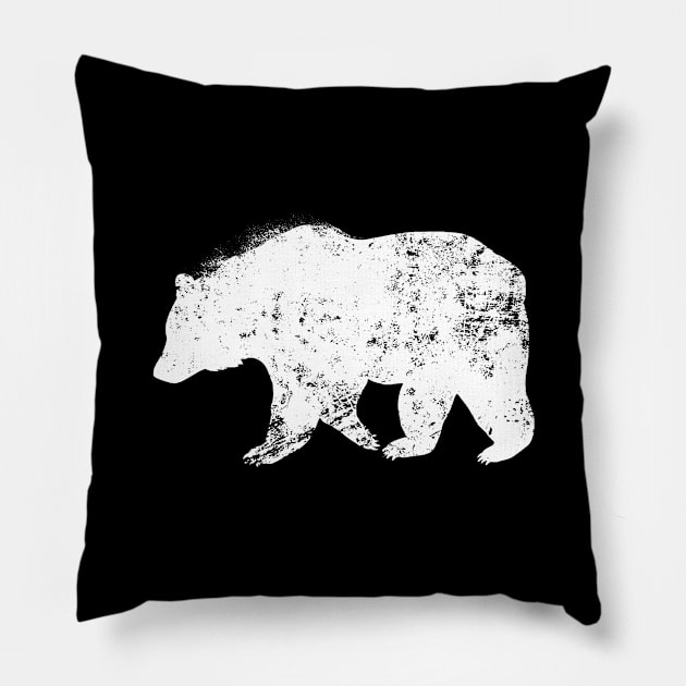 Bear Pillow by Black Tee Inc