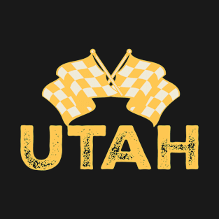 Utah Shape Dirt Motorcycle | Used Look Motorcycle Utah | Vintage USA State T-Shirt