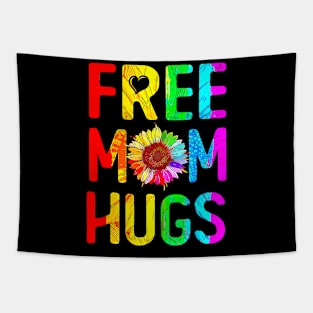 Free Mom Hugs Gay Pride Lgbt Daisy Rainbow Flower Mother Day Tapestry