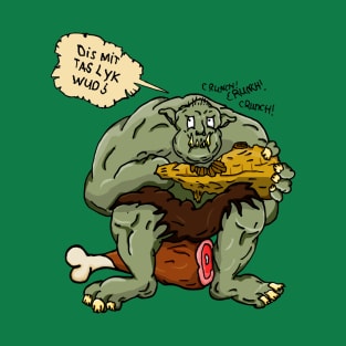 Troll Eating Wood T-Shirt