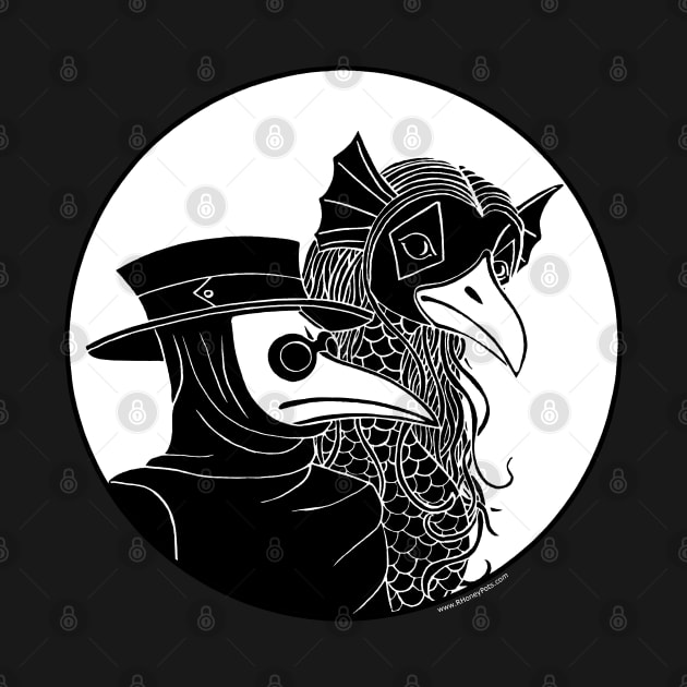 Plague Doctor and Amabie by R Honey Pots