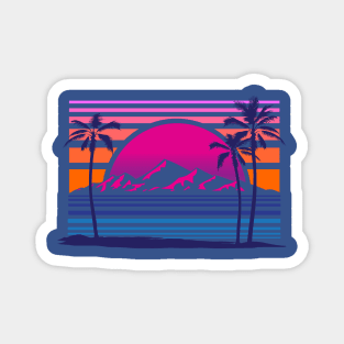 80s Sunset Islander Magnet