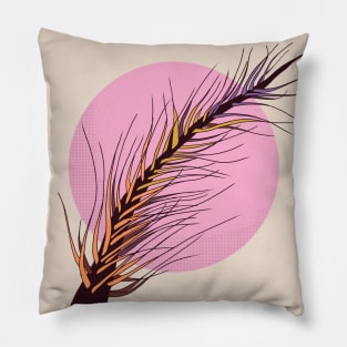 Pop Art Pine Needle Pink Moon Pillow