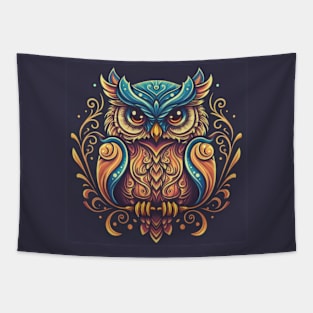 Owl graphic design illustration Tapestry