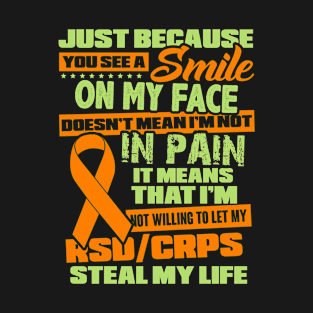 Complex Regional Pain Syndrome CRPS Awareness Ribbon T-Shirt