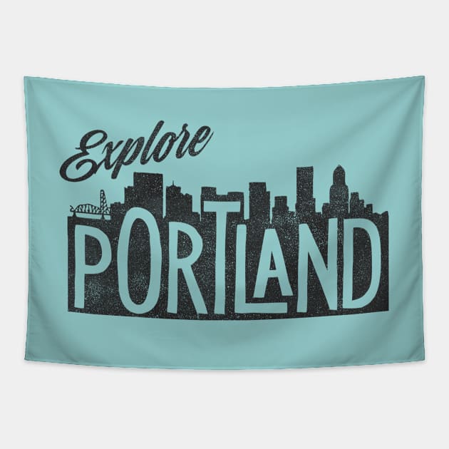 EXPLORE PORTLAND Tapestry by cabinsupply