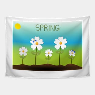 White flower of Spring Tapestry