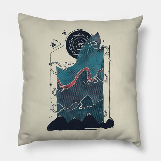 northern nightsky Pillow by againstbound