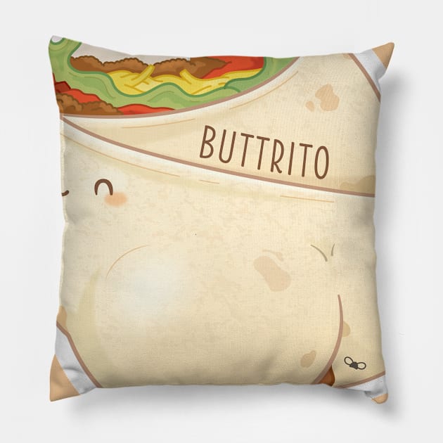 Buttrito Pillow by The Doodle Market