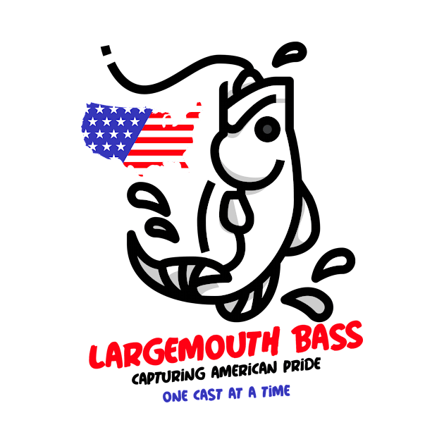 Largemouth Bass: Capturing American Pride, One Cast at a Time by lildoodleTees