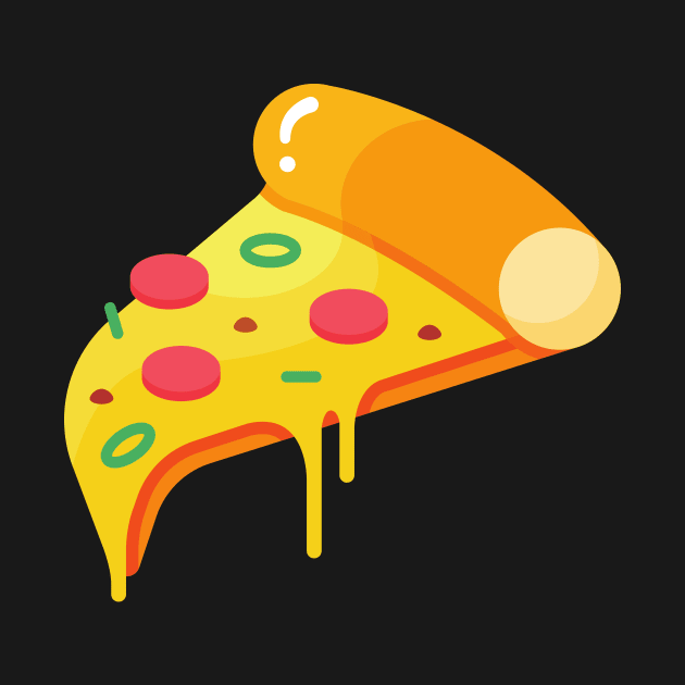 Bright Cheese Pizza by InkyArt