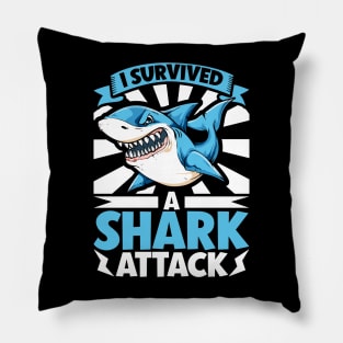 I survived a shark attack Pillow
