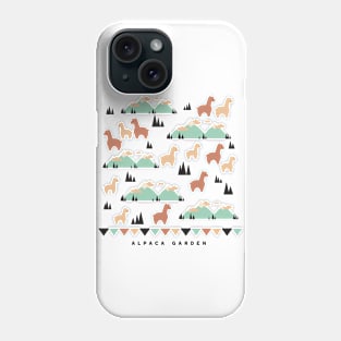 Alpaca Garden Illustration Phone Case