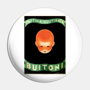 Buitoni Pastina Glutinata Italian Pasta Food Art Deco Advertisement Vintage Pin