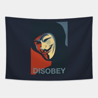 Anonymous Mask Disobey Poster Art Tapestry