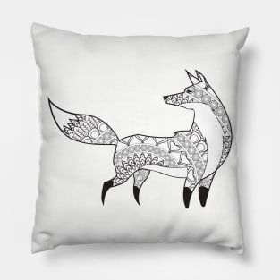 Mandala Fox Pillow