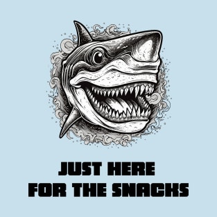 Shark Just Here For The Snacks T-Shirt