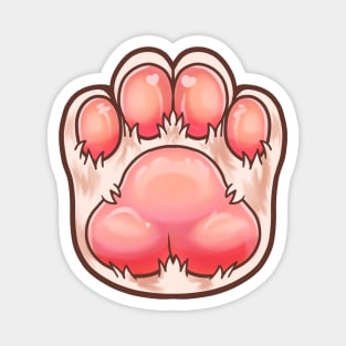 cute furry cat paw Magnet