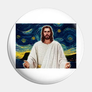 Jesus Van Gogh Paint Pin