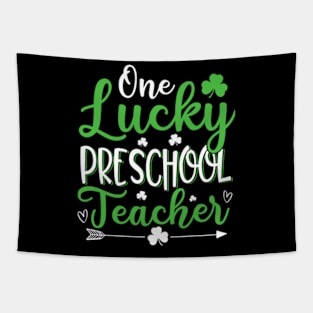 Funny One Lucky Preschool Teacher St. Patricks Day Irish Tapestry