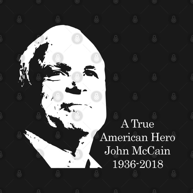 John McCain American Hero Minimalistic Pop Art by Nerd_art